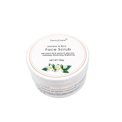 Private label available Mild Rice Jasmine Face Scrub for Face Skin Exfoliating and Brightening