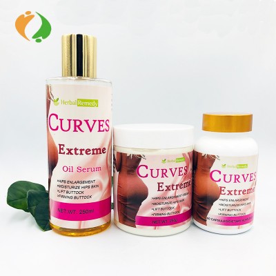 Herbal Remedy Buttock Enhancement Hip Enlargement cream serum capsule Set